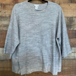 J.‎ Jill Purejill gray pullover top, size small